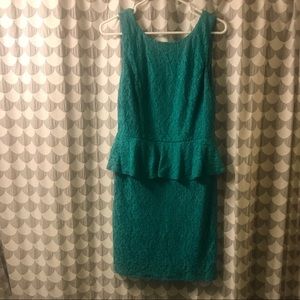 Bisou Bisou Peplum Lace Dress